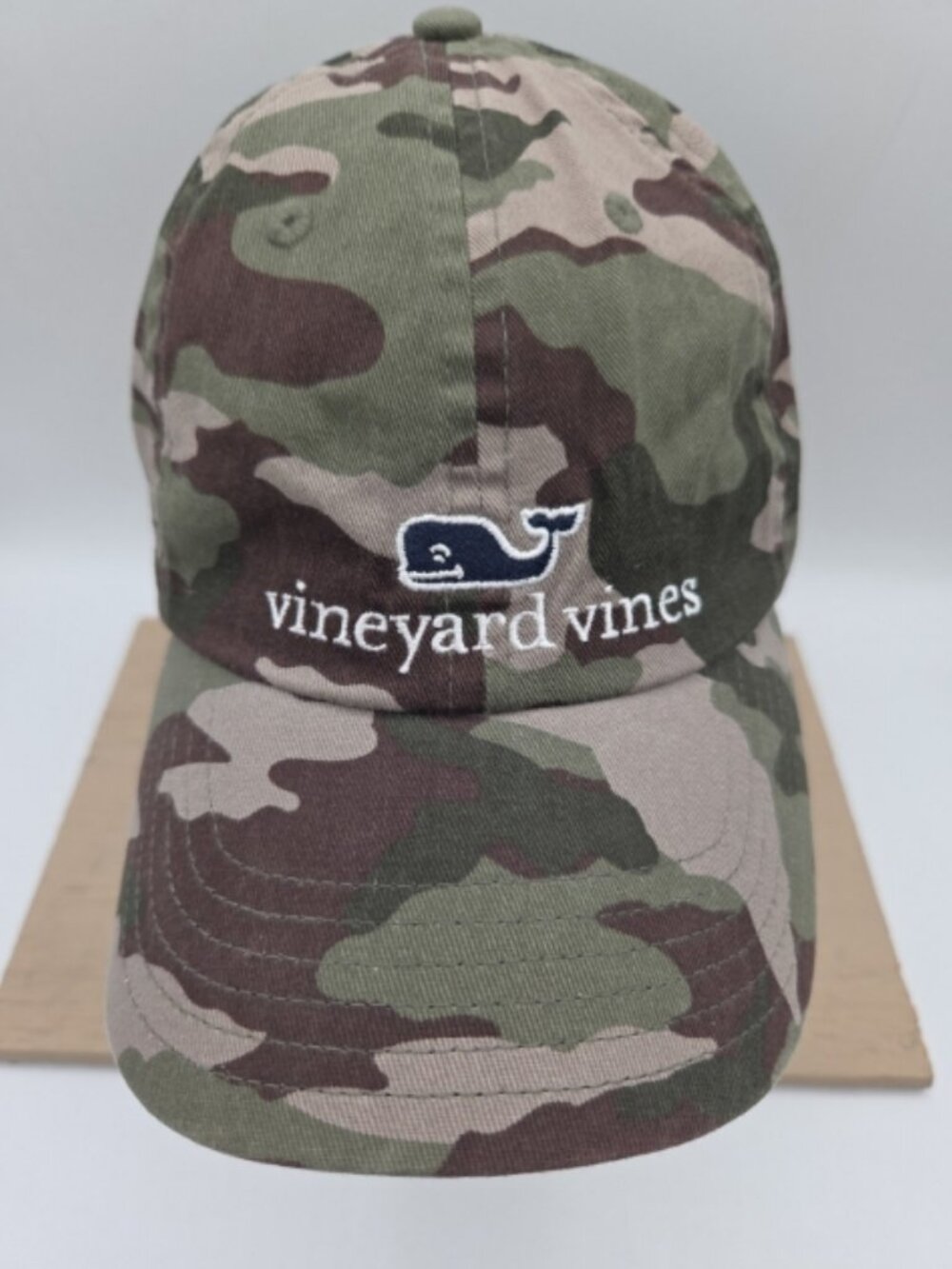 Vineyard Vines Camo Whale Logo Strapback Hat Adjustable 100% Cotton